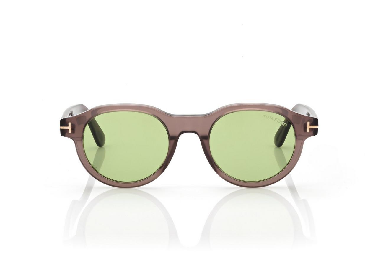 TOM FORD  DARK BROWN/ GREEN NILS-02 SUNGLASSES
