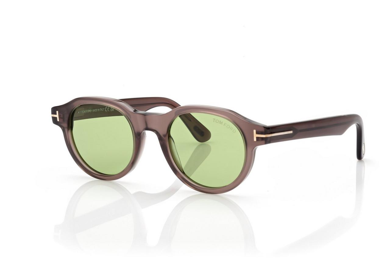 TOM FORD  DARK BROWN/ GREEN NILS-02 SUNGLASSES