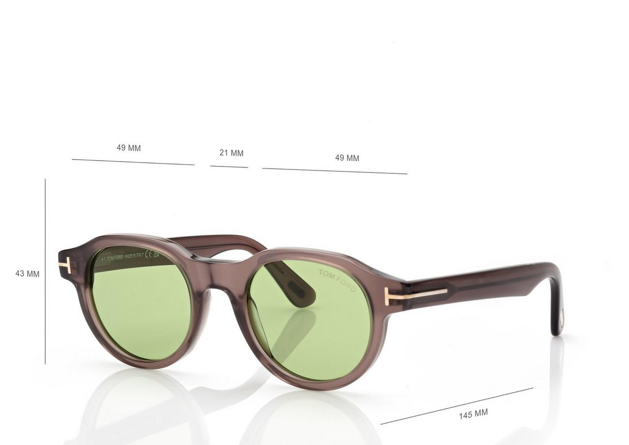 TOM FORD  DARK BROWN/ GREEN NILS-02 SUNGLASSES