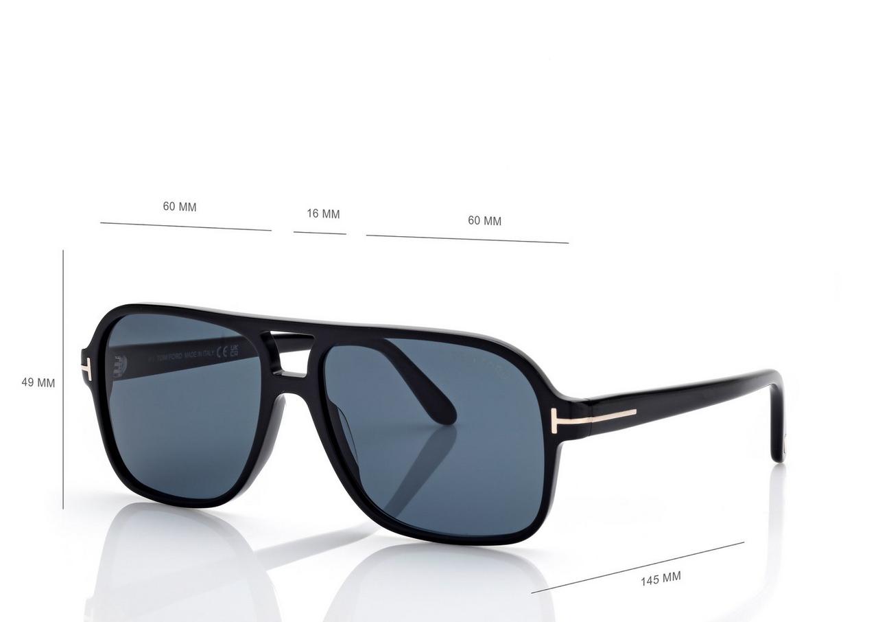 TOM FORD  BLACK/BLUE MADISON-02 SUNGLASSES
