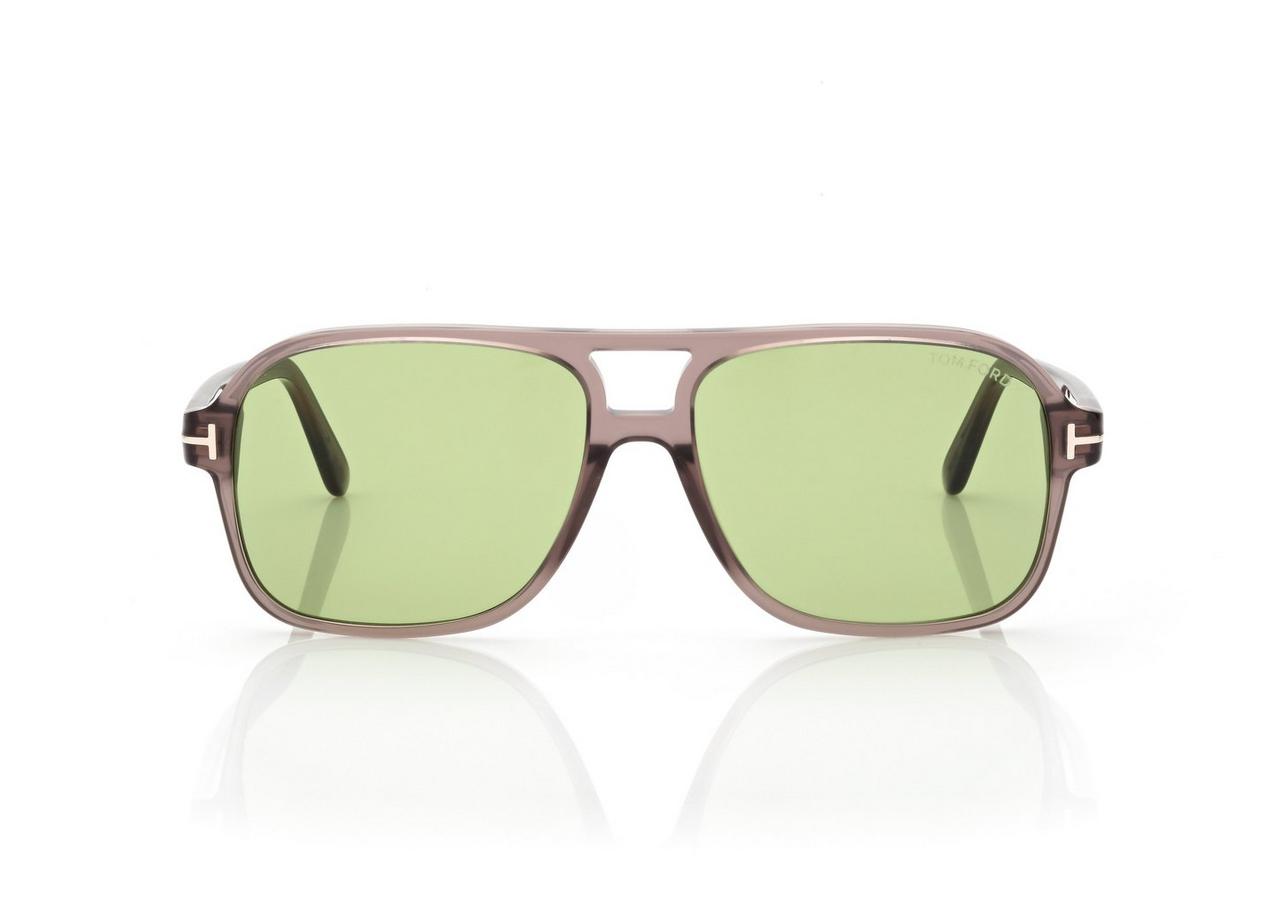 TOM FORD  DARK BROWN/ GREEN MADISON-02 SUNGLASSES