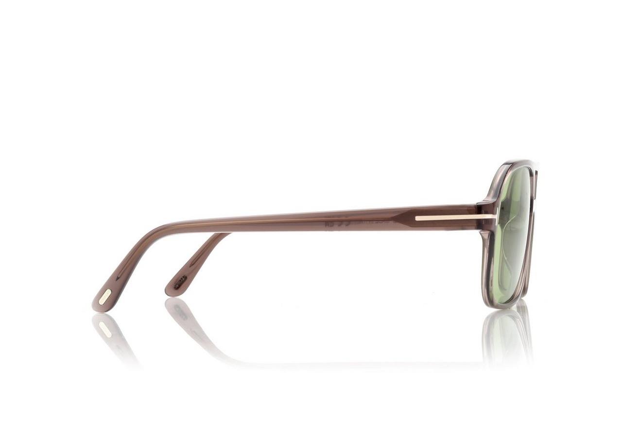 TOM FORD  DARK BROWN/ GREEN MADISON-02 SUNGLASSES