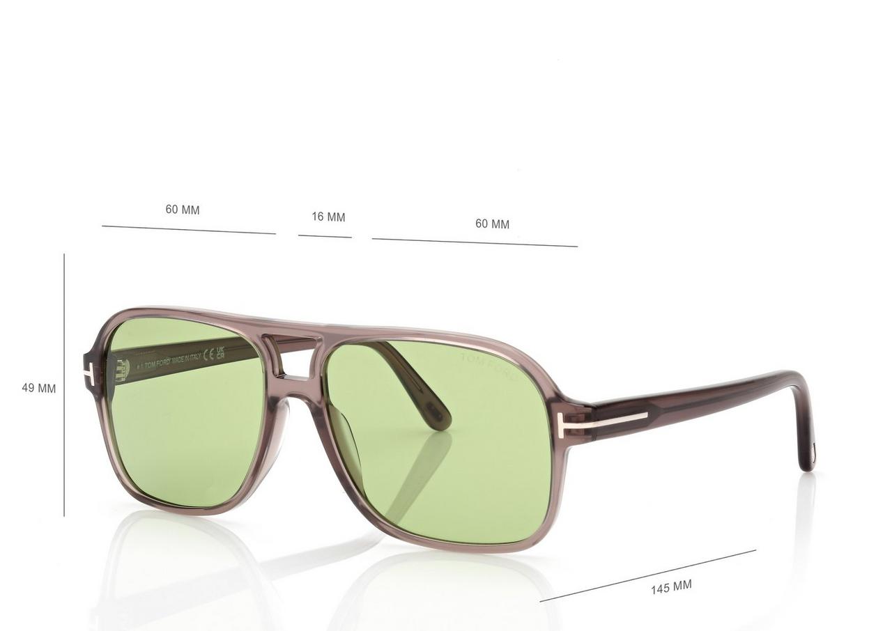 TOM FORD  DARK BROWN/ GREEN MADISON-02 SUNGLASSES