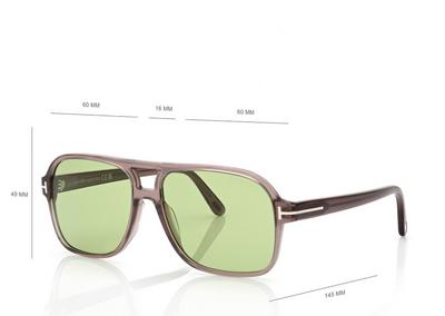 TOM FORD  DARK BROWN/ GREEN MADISON-02 SUNGLASSES