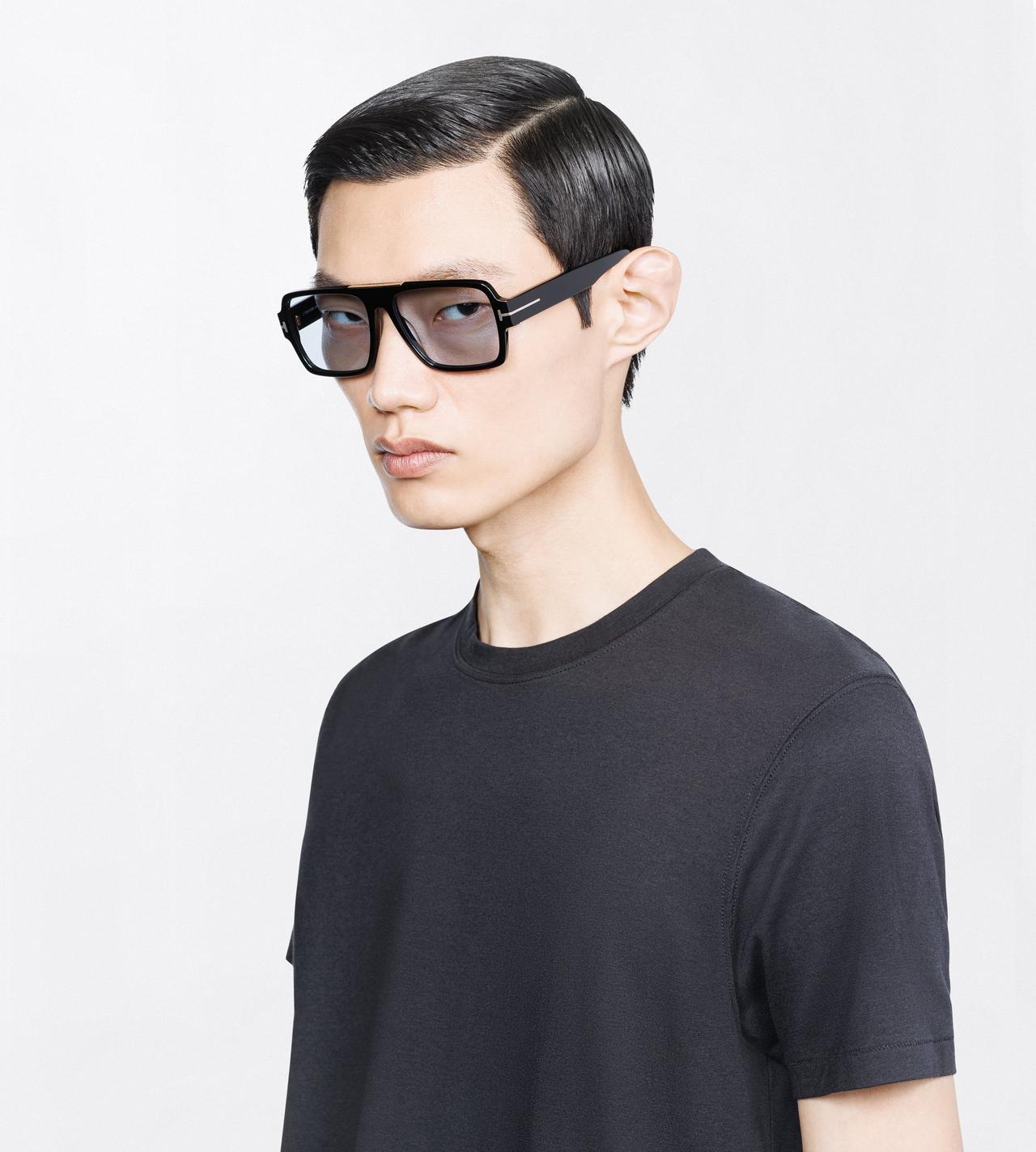 TOM FORD  BLACK/BLUE SEAN-02 SUNGLASSES