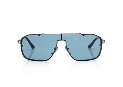 TOM FORD  GUNMETAL/BLUE ROCK-02 SUNGLASSES