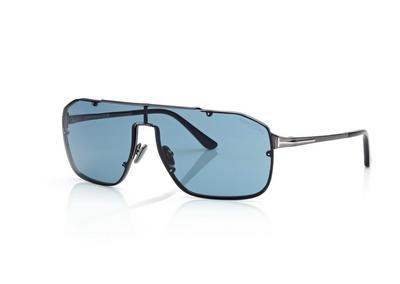 TOM FORD  GUNMETAL/BLUE ROCK-02 SUNGLASSES