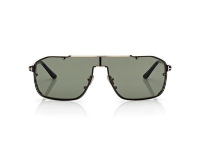 TOM FORD  GOLD/GREEN ROCK-02 SUNGLASSES