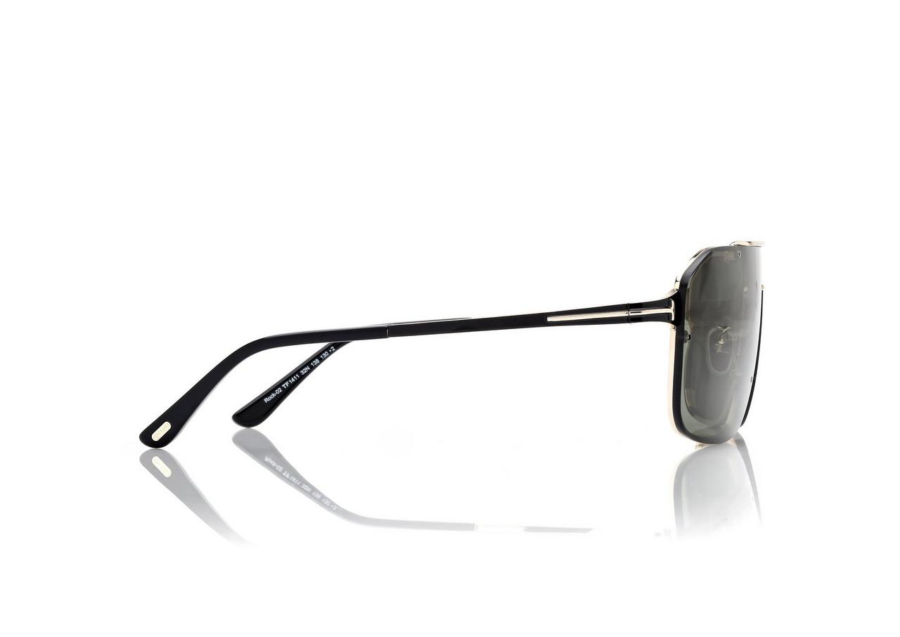 TOM FORD  GOLD/GREEN ROCK-02 SUNGLASSES