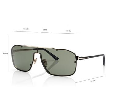 TOM FORD  GOLD/GREEN ROCK-02 SUNGLASSES