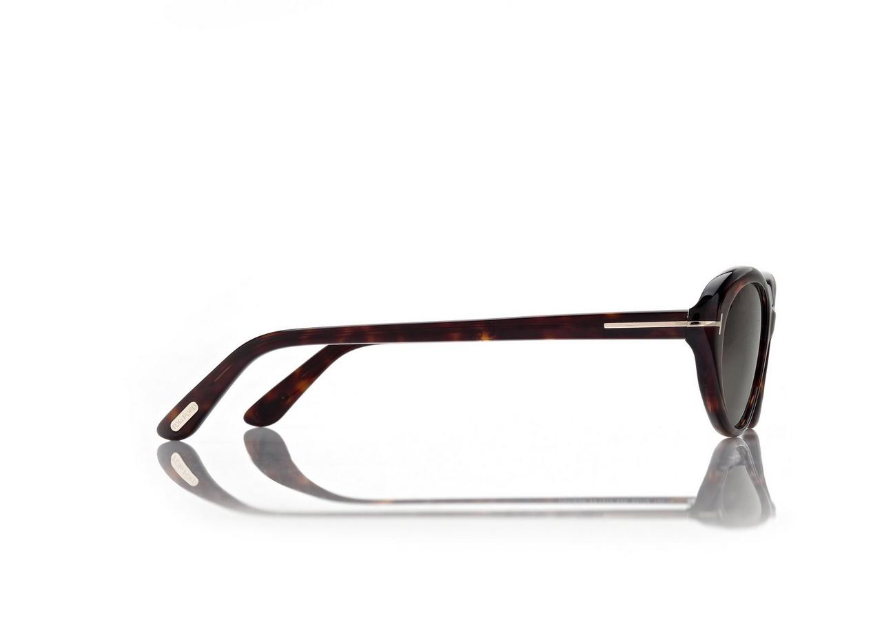 TOM FORD  DARK HAVANA CELINA-02 OVAL SUNGLASSES