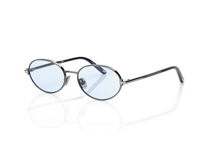 TOM FORD  GUNMETAL/BLUE GINA-02 SUNGLASSES