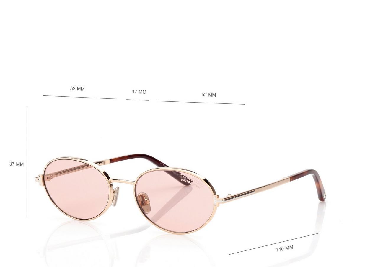 TOM FORD  ROSE GOLD GINA-02 SUNGLASSES