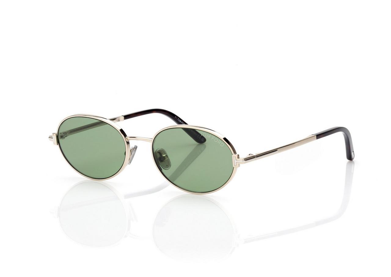 TOM FORD  GOLD/GREEN GINA-02 SUNGLASSES