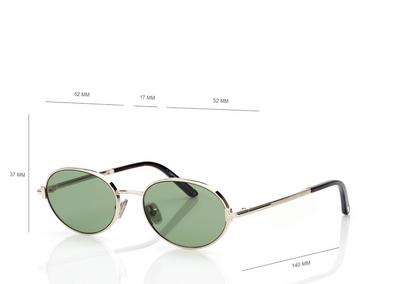 TOM FORD  GOLD/GREEN GINA-02 SUNGLASSES