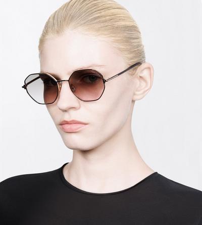 TOM FORD  BLACK FRANCESCA-02 SUNGLASSES