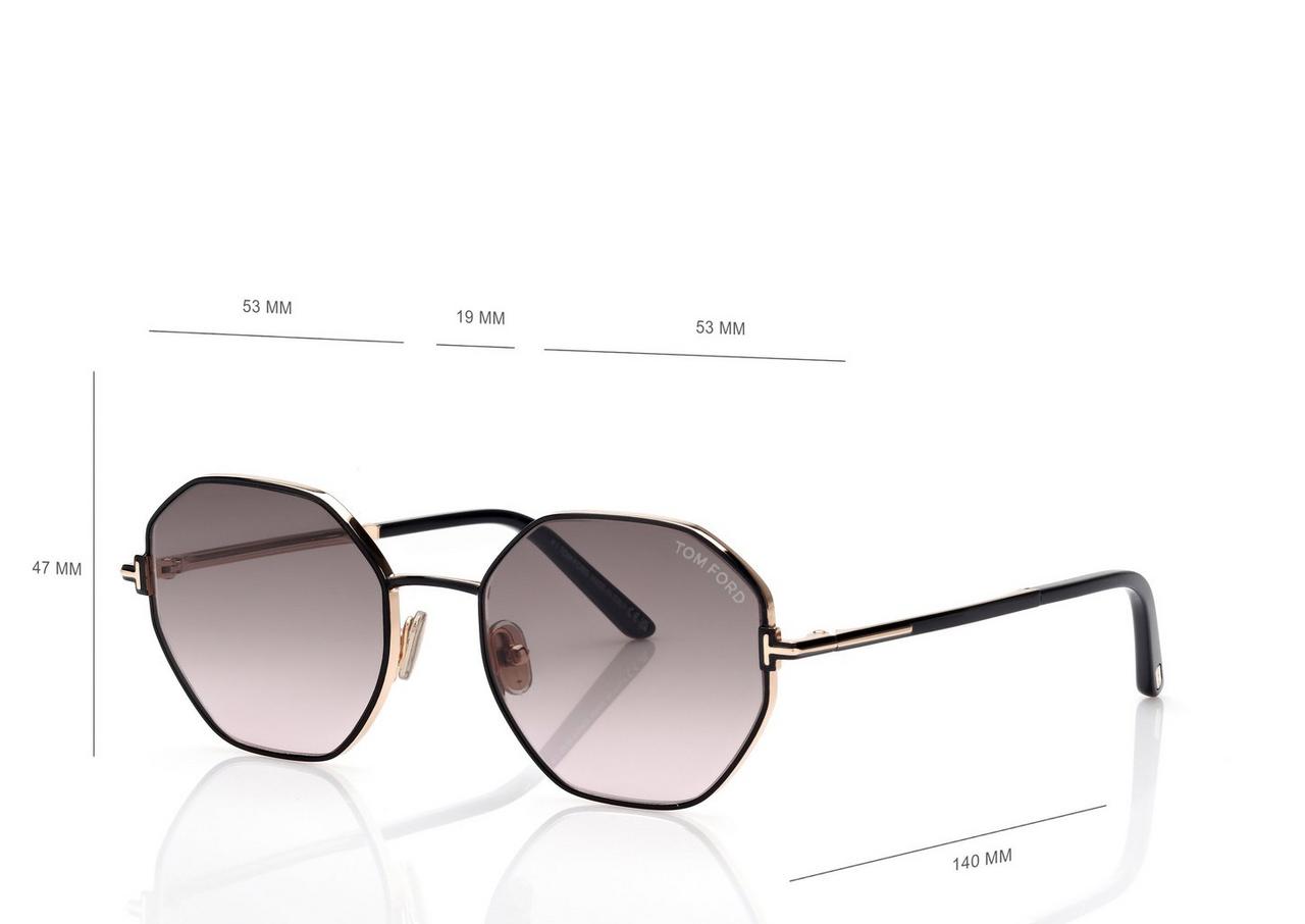 TOM FORD  BLACK FRANCESCA-02 SUNGLASSES