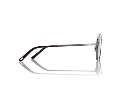 TOM FORD  SHINY GUNMETAL  / GREEN FRANCESCA-02 SUNGLASSES
