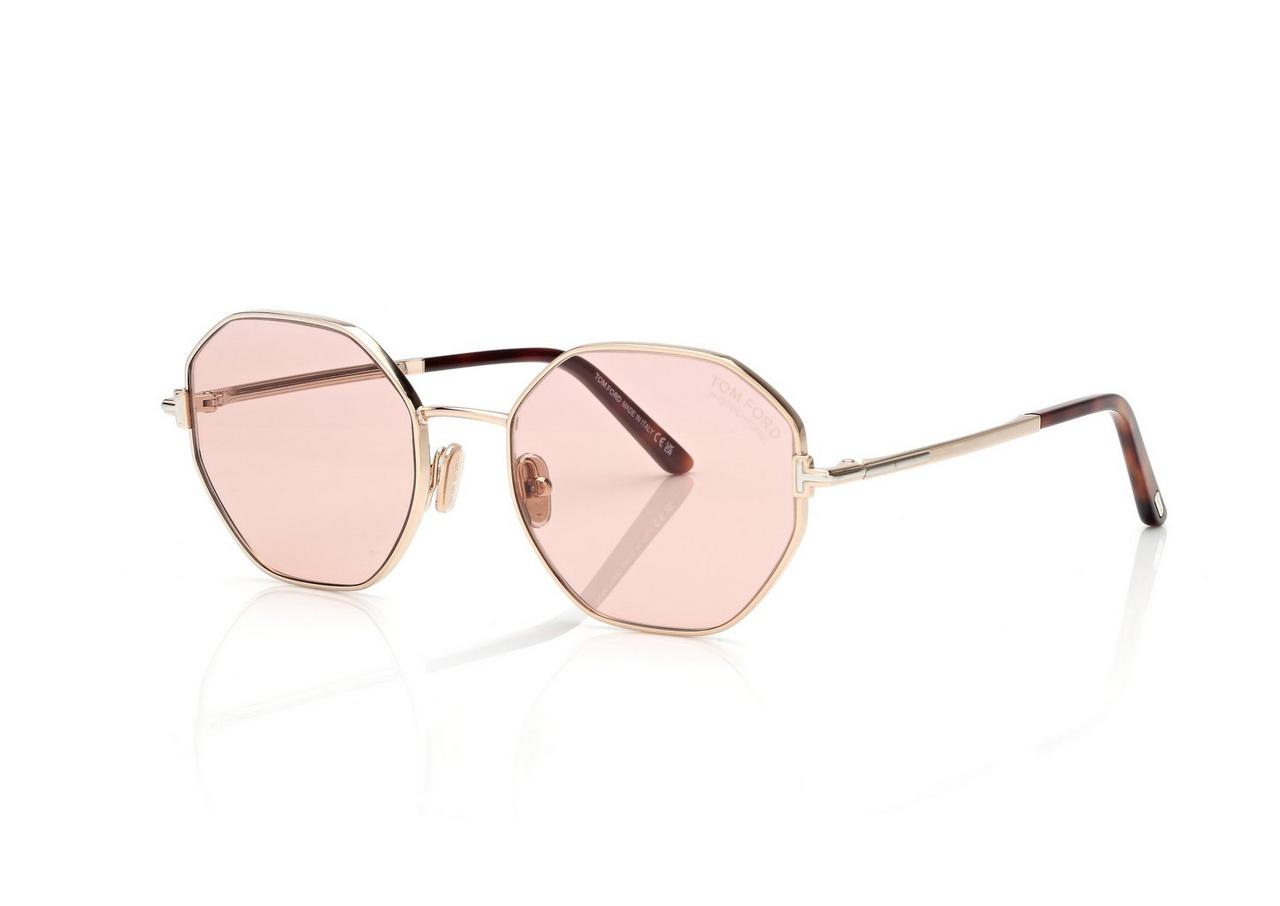 TOM FORD  ROSE GOLD FRANCESCA-02 SUNGLASSES