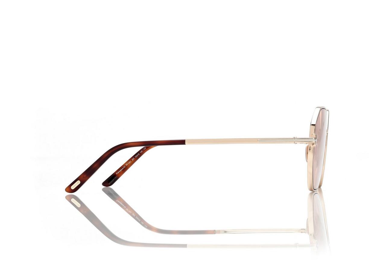 TOM FORD  ROSE GOLD FRANCESCA-02 SUNGLASSES