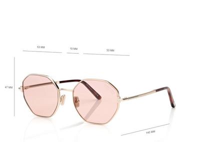 TOM FORD  ROSE GOLD FRANCESCA-02 SUNGLASSES