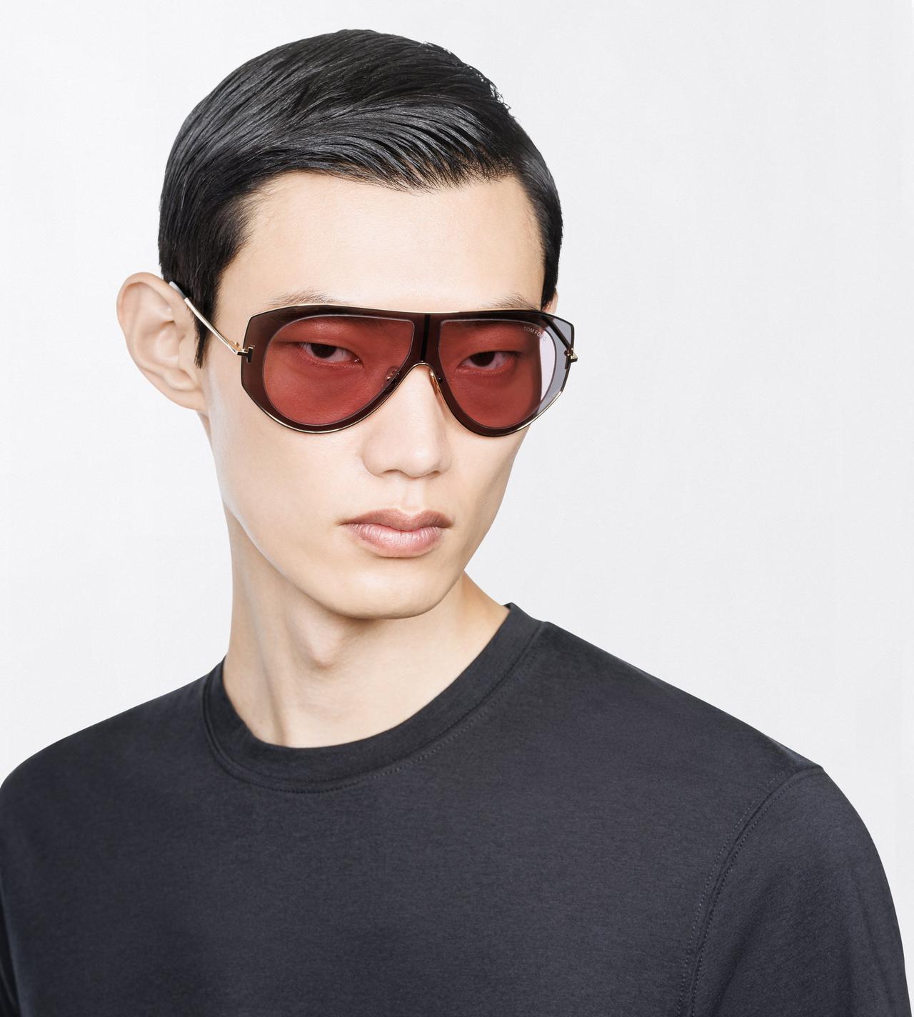 TOM FORD  GREY/OTHER / SMOKE CADE-02 SUNGLASSES