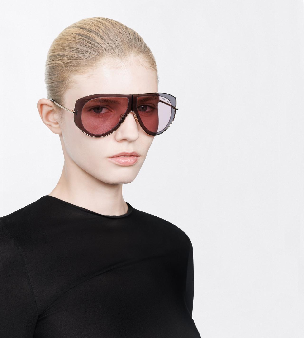TOM FORD  GREY/OTHER / SMOKE CADE-02 SUNGLASSES