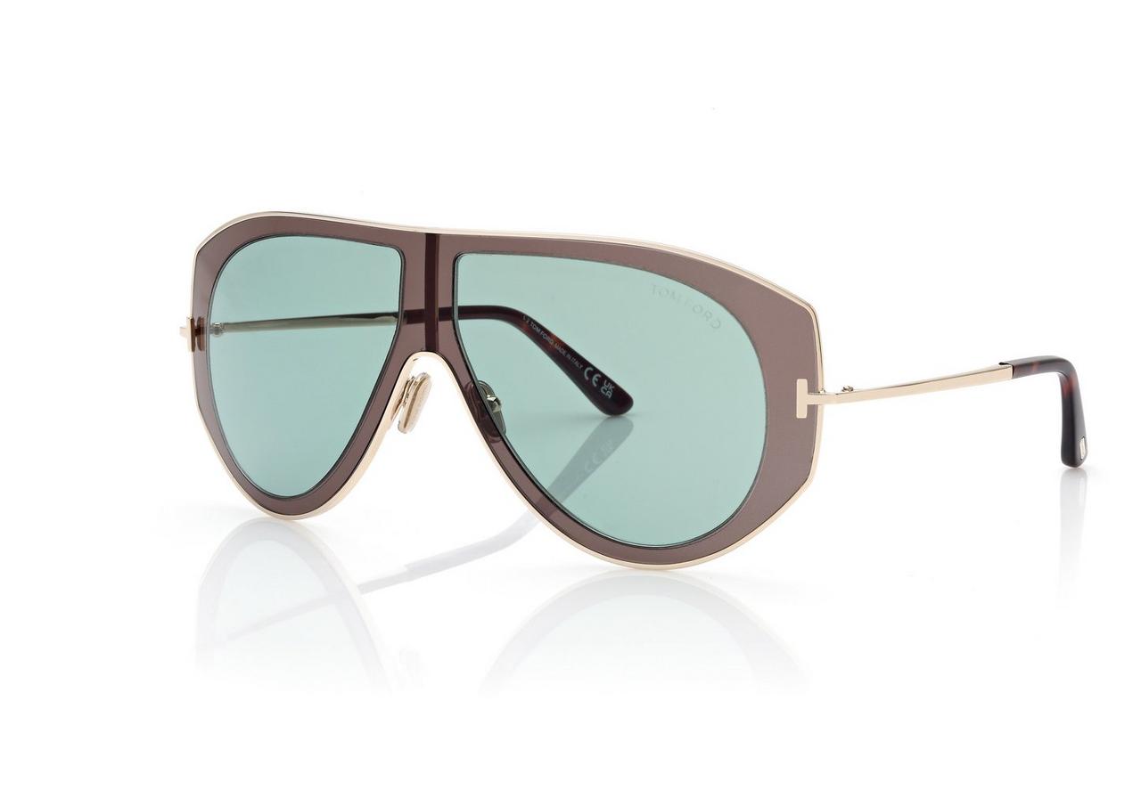 TOM FORD  GREY / OTHER / GREEN CADE-02 SUNGLASSES