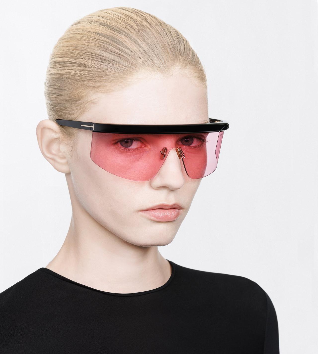 TOM FORD  BLACK/ BORDEAUX WEST-02 SUNGLASSES