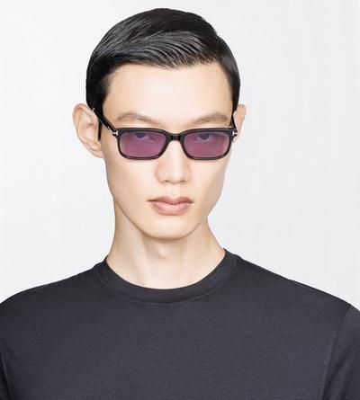 TOM FORD  SHINY BLACK + VIOLET SCOUT-02 SUNGLASSES