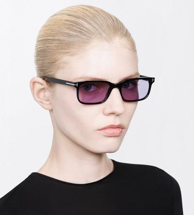 TOM FORD  SHINY BLACK + VIOLET SCOUT-02 SUNGLASSES