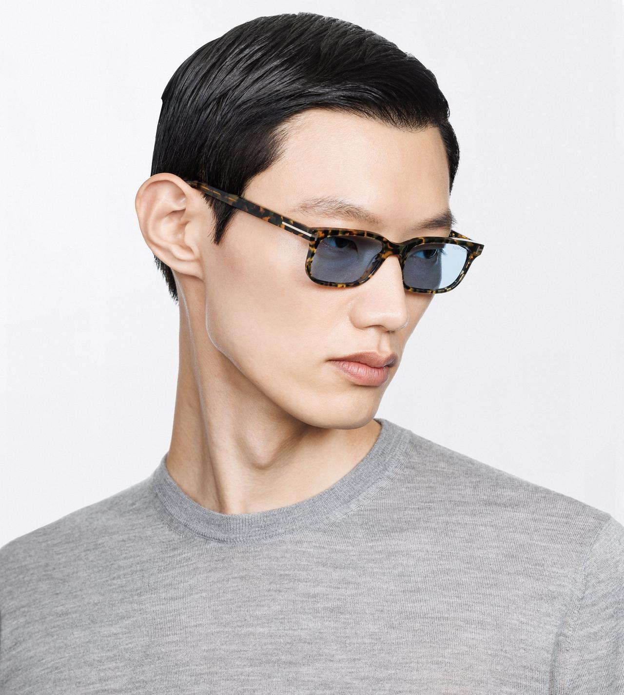 TOM FORD  DARK HAVANA/BLUE SCOUT-02 SUNGLASSES