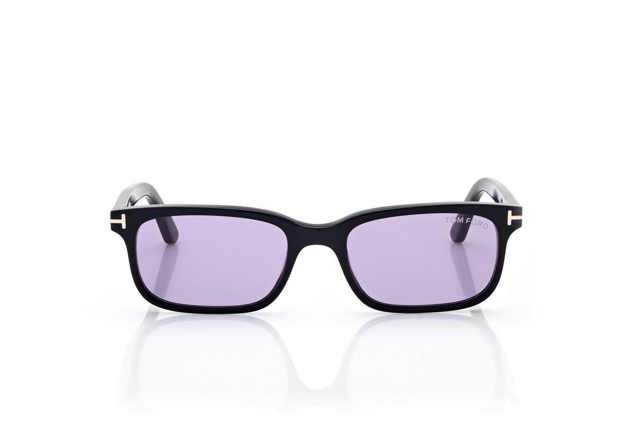 TOM FORD  SHINY BLACK + VIOLET SCOUT-02 SUNGLASSES