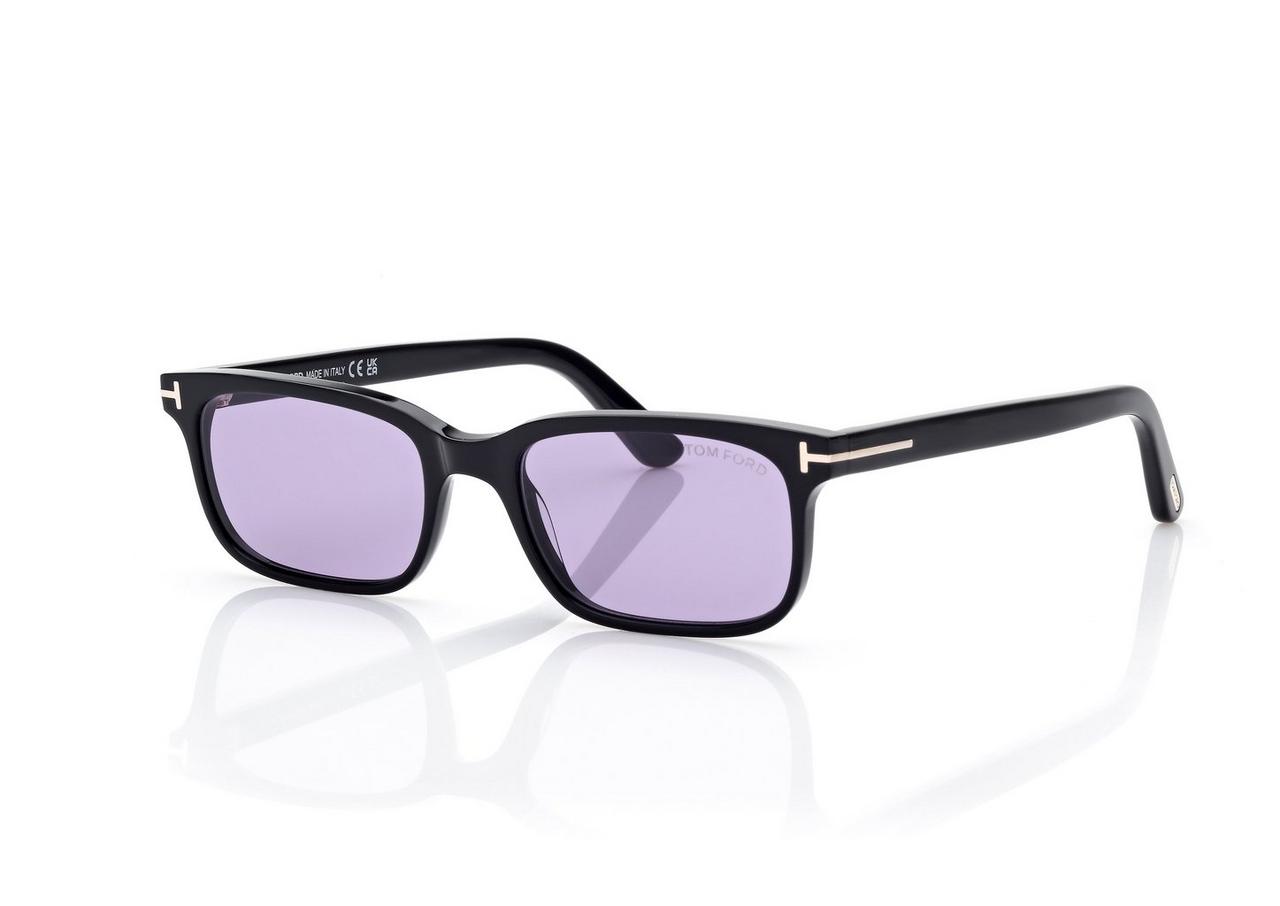 TOM FORD  SHINY BLACK + VIOLET SCOUT-02 SUNGLASSES