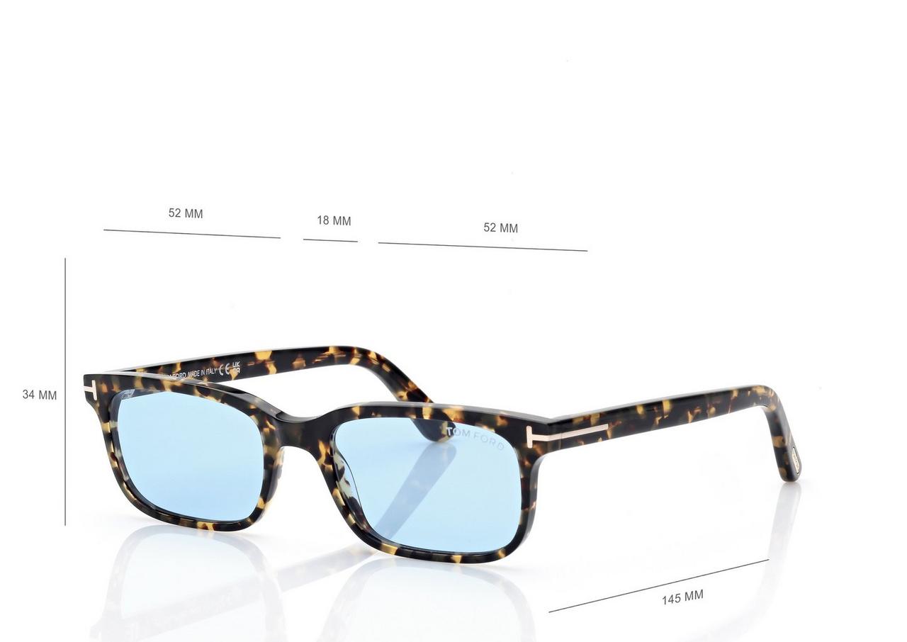 TOM FORD  DARK HAVANA/BLUE SCOUT-02 SUNGLASSES