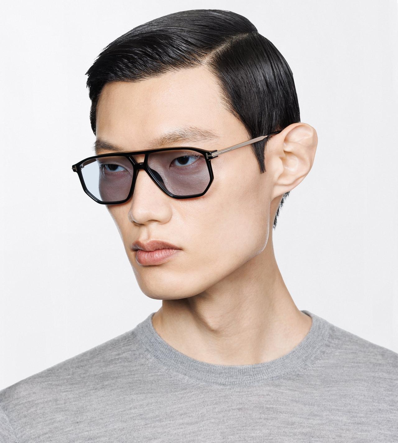 TOM FORD  BLACK/BLUE BILLIE-02 SUNGLASSES