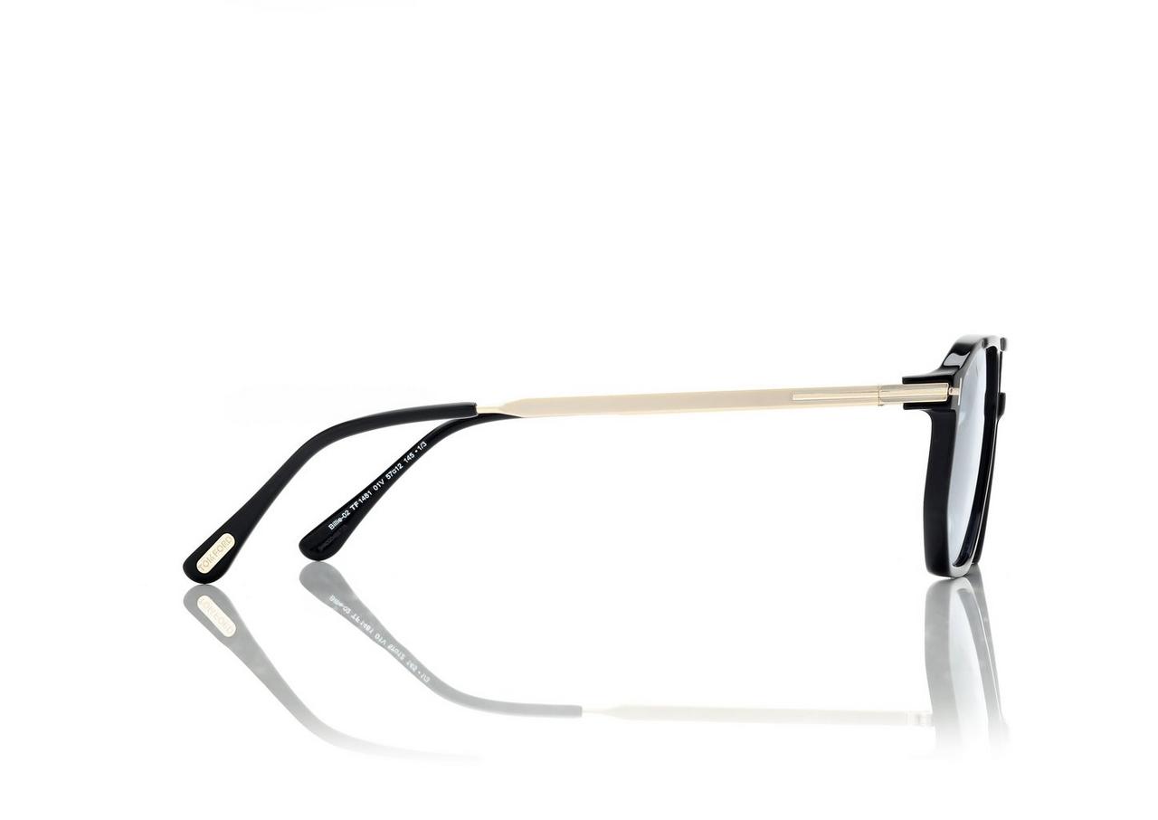 TOM FORD  BLACK/BLUE BILLIE-02 SUNGLASSES