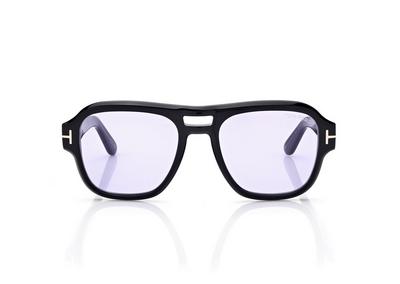 TOM FORD  SHINY BLACK + VIOLET MASON-02 SUNGLASSES