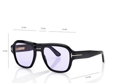 TOM FORD  SHINY BLACK + VIOLET MASON-02 SUNGLASSES