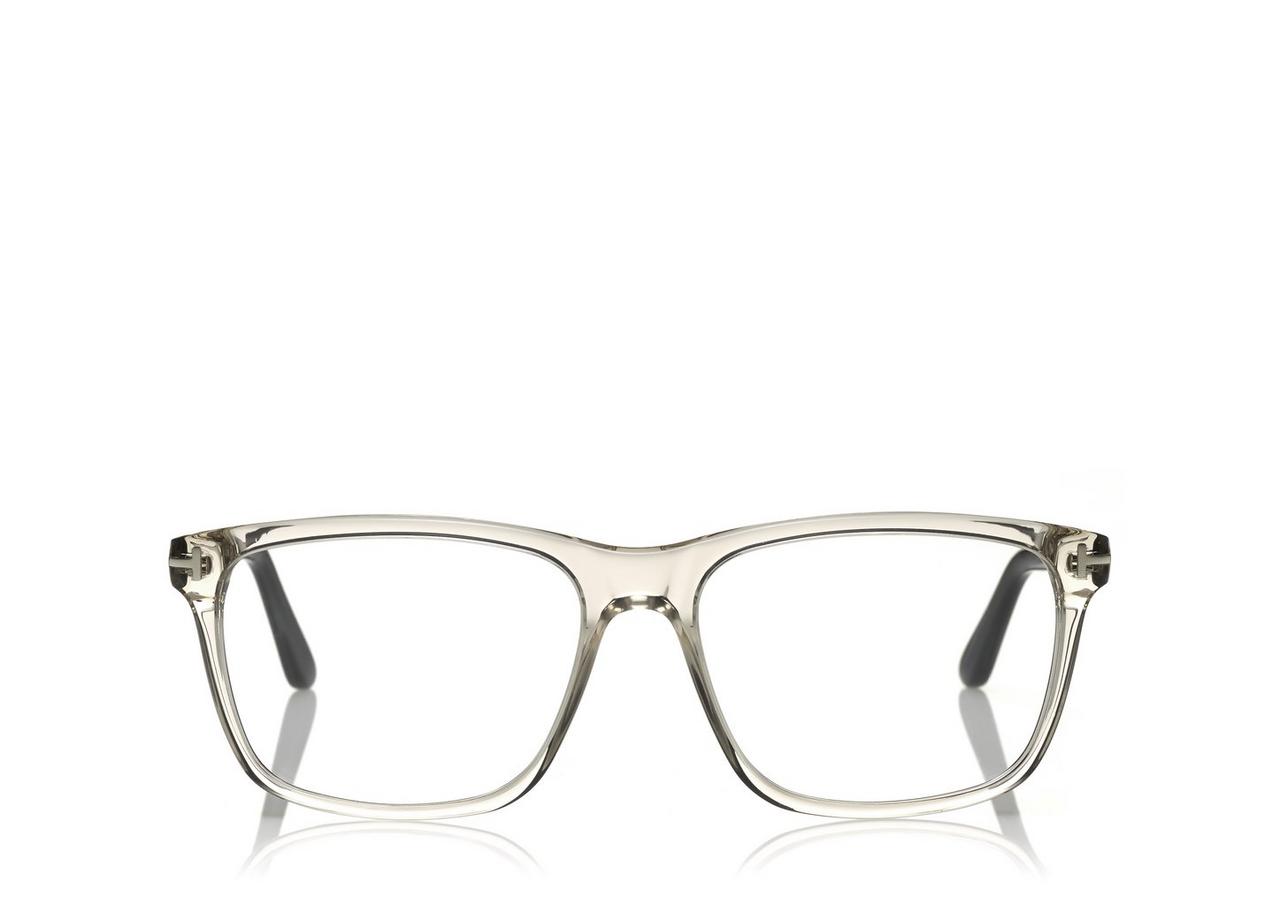 TOM FORD ACETATE GREY/OTHER BLUE BLOCK SQUARE OPTICALS