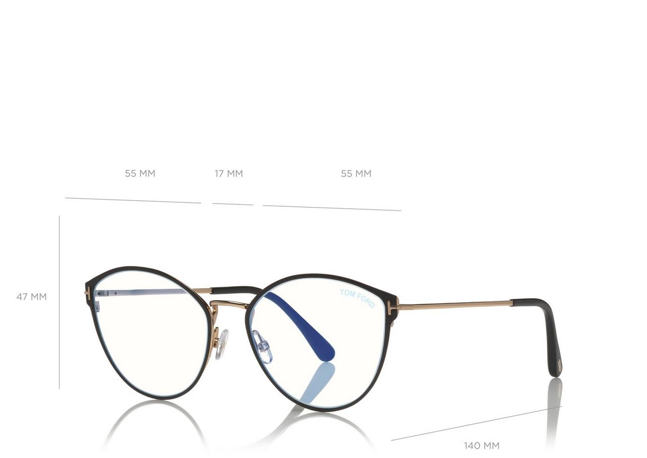 Tom ford blue block soft best sale round opticals