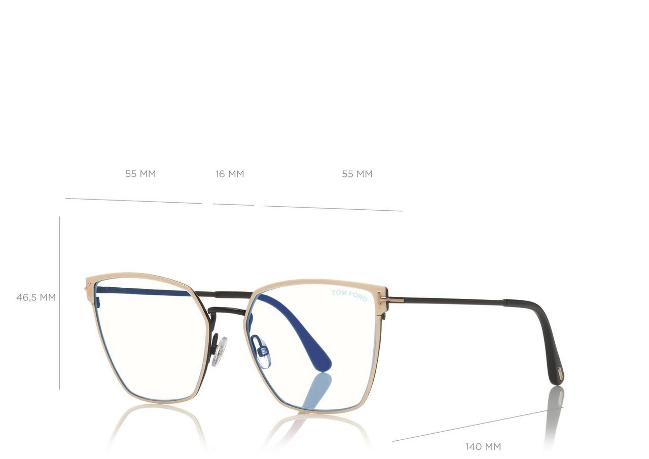 TOM FORD  WHITE BLUE BLOCK SOFT SQUARE OPTICALS