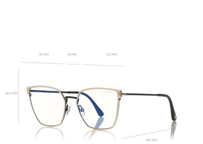 TOM FORD  WHITE BLUE BLOCK SOFT SQUARE OPTICALS