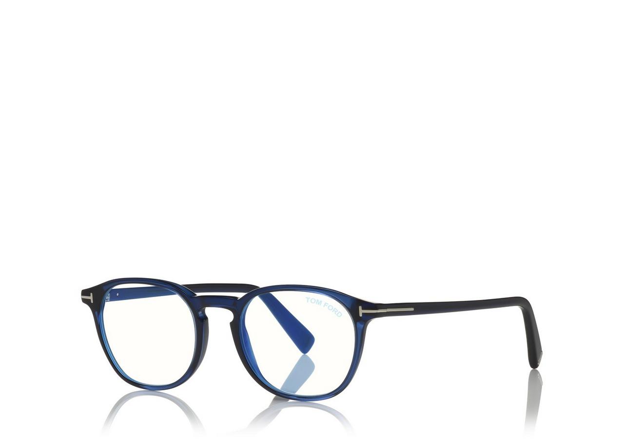 BLUE BLOCK ROUND OPTICALS