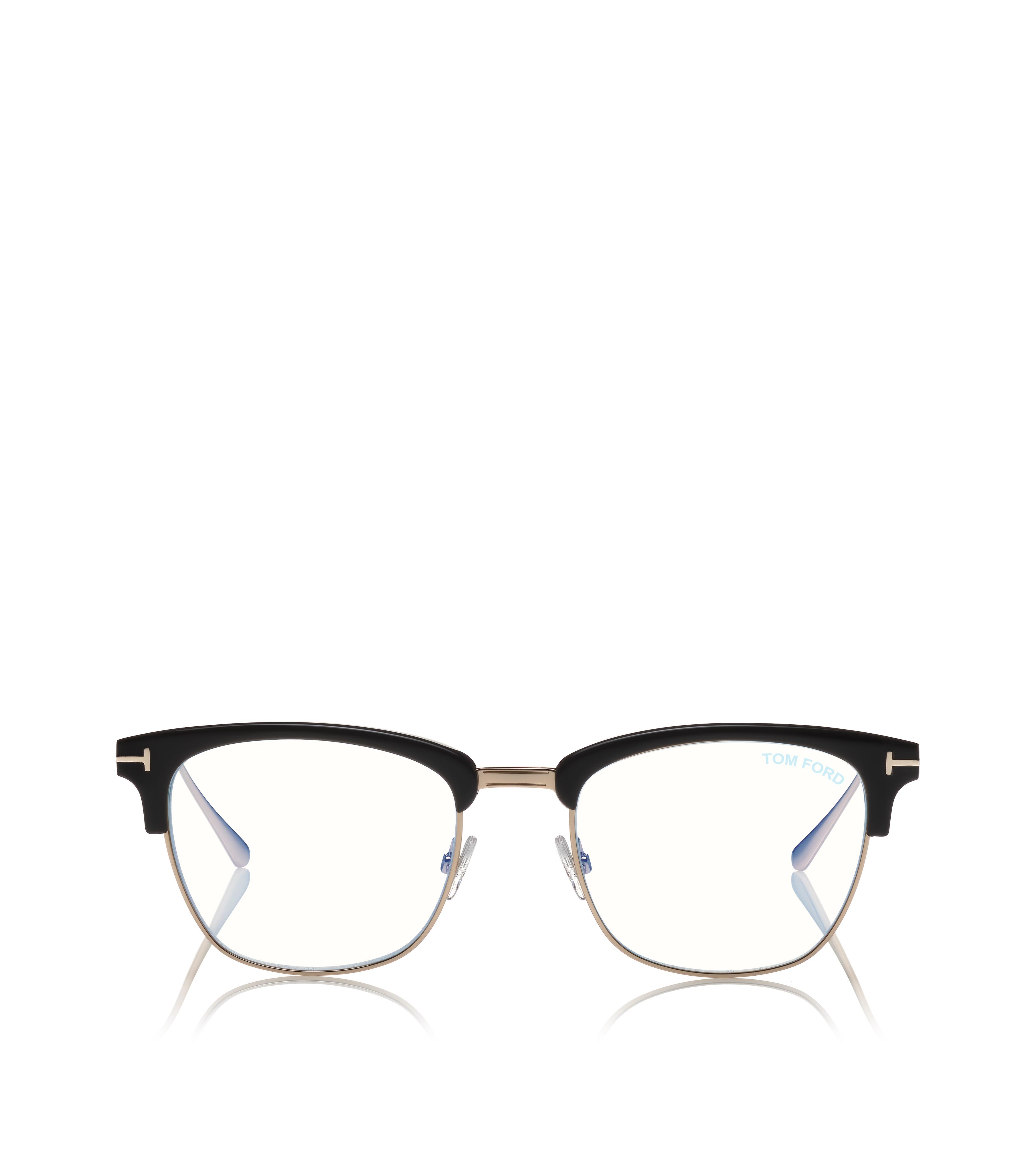 BLUE BLOCK BROWLINE OPTICALS