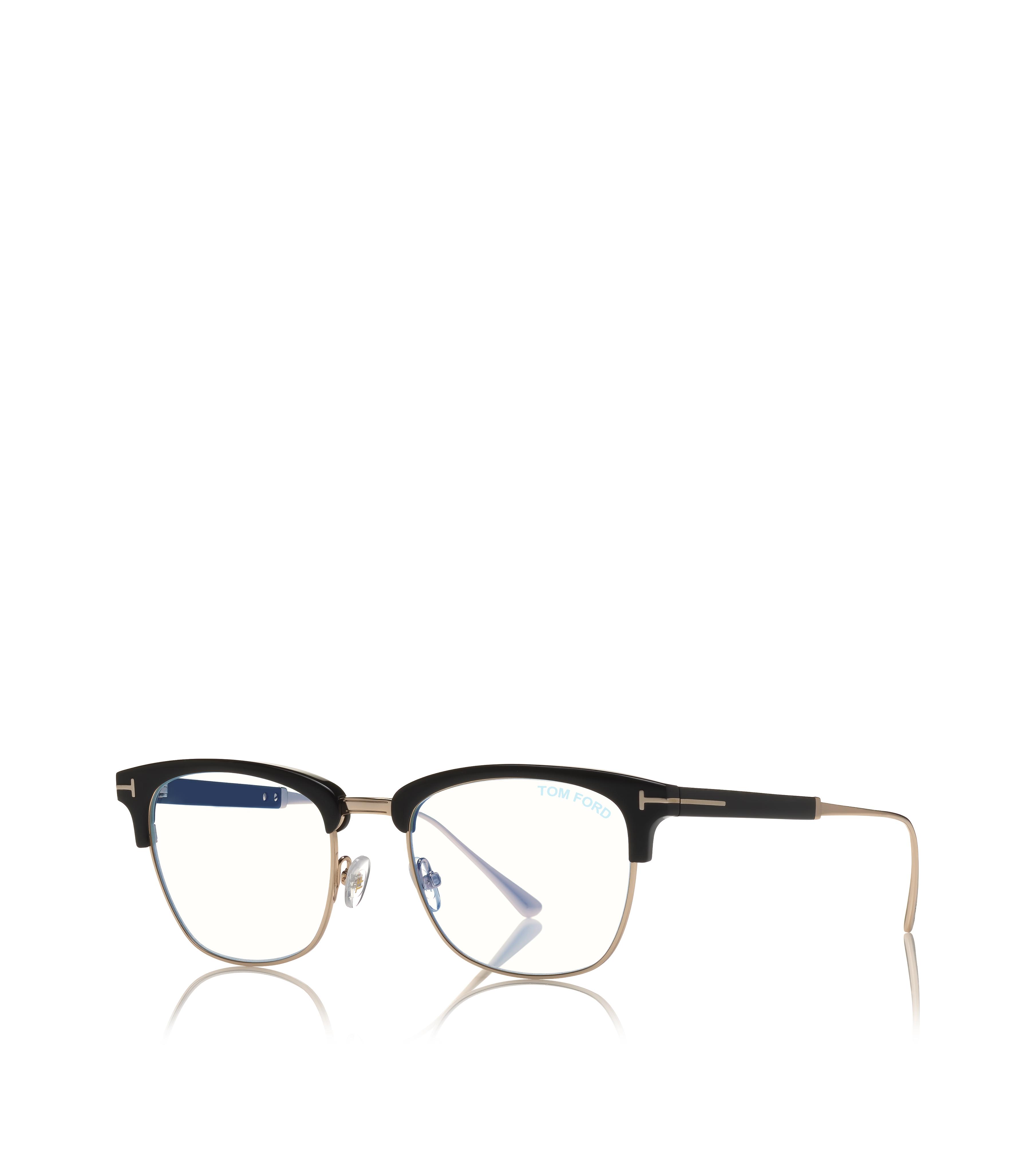 BLUE BLOCK BROWLINE OPTICALS