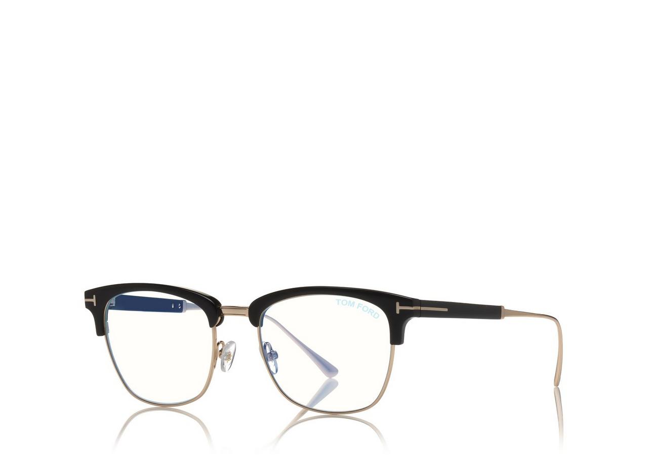 BLUE BLOCK BROWLINE OPTICALS image number 1