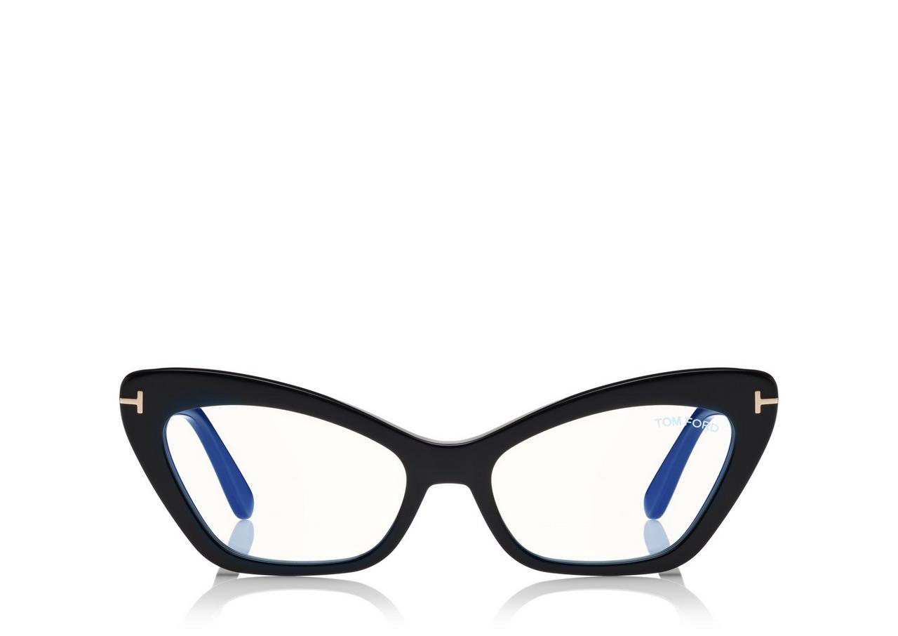 DOUBLE CLIP ON BLUE BLOCK CAT EYE OPTICALS image number 1