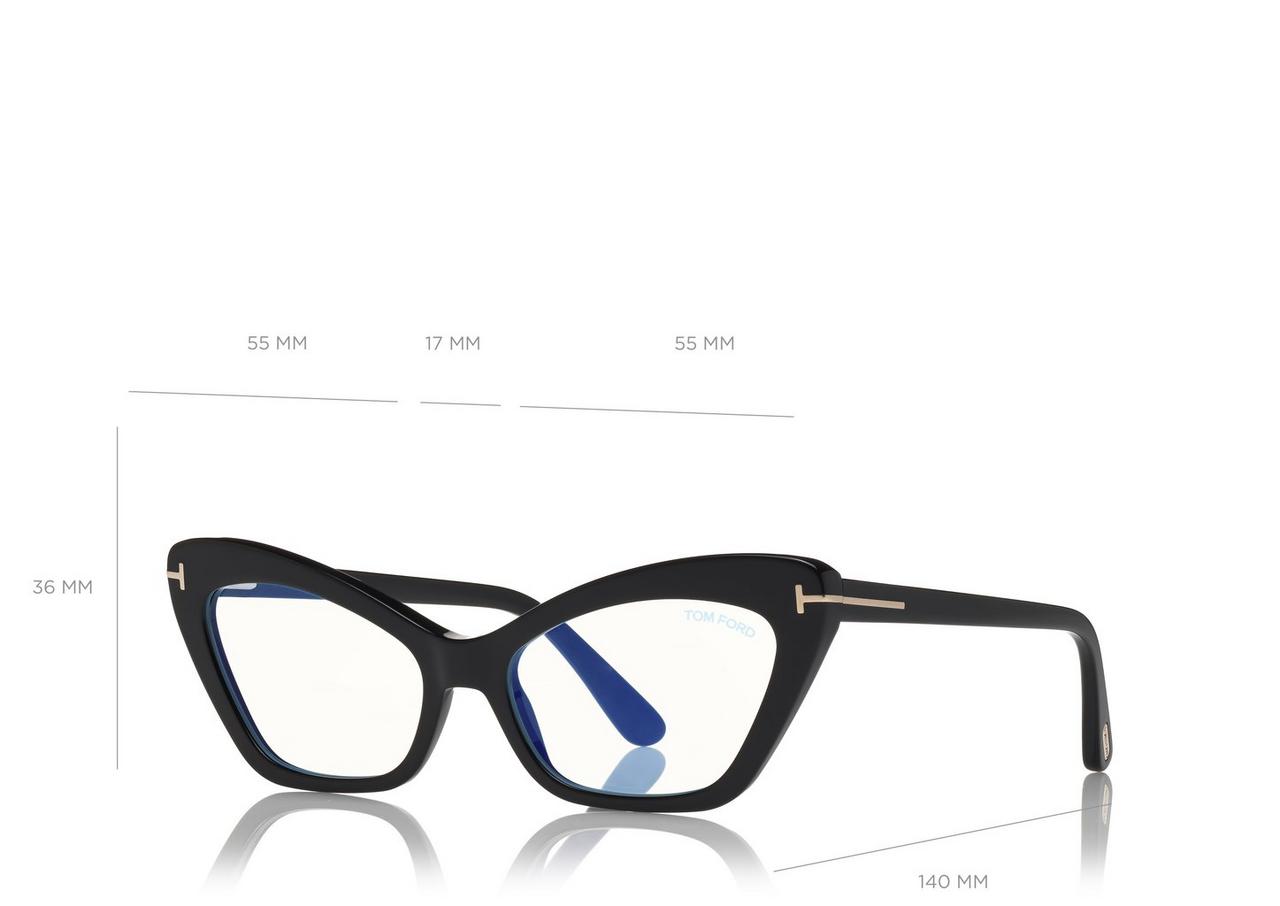 DOUBLE CLIP ON BLUE BLOCK CAT EYE OPTICALS image number 3