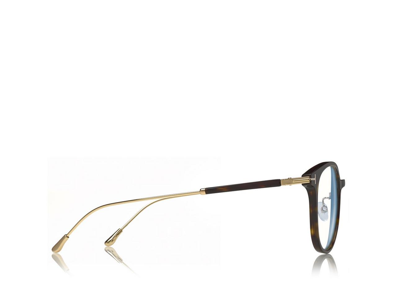 Tom ford blue block soft discount round opticals